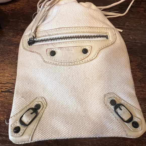 Balenciaga Canvas White Pouch card coin purse - Picture 4 of 6